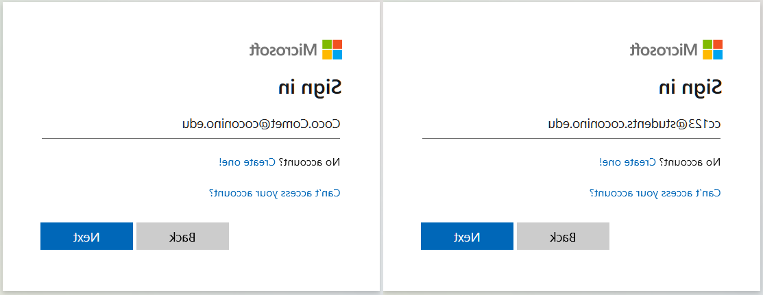 Office 365 Login window with two examples given for 学生 (CometID@students.ringaroundthepony.net) and 员工 (Name@ringaroundthepony.net).